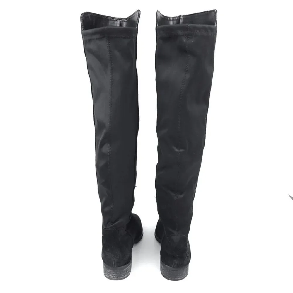 TUCKERNUCK Blondo Black Suede Waterproof Velma Boots Over The Knee Horse‎ Girl 7
